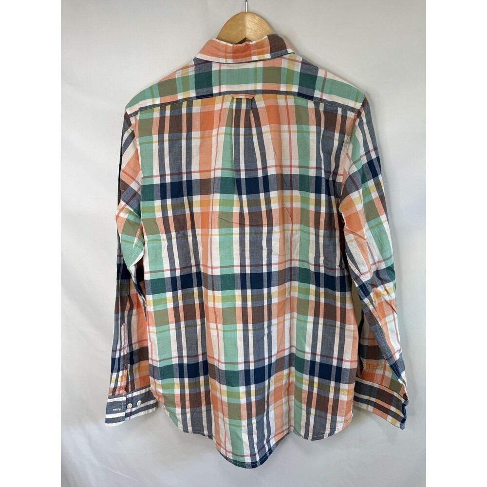 Kiel James Patrick Shirt Mens M Patchwork Multicolor Indian Madras Button Down - Picture 4 of 8